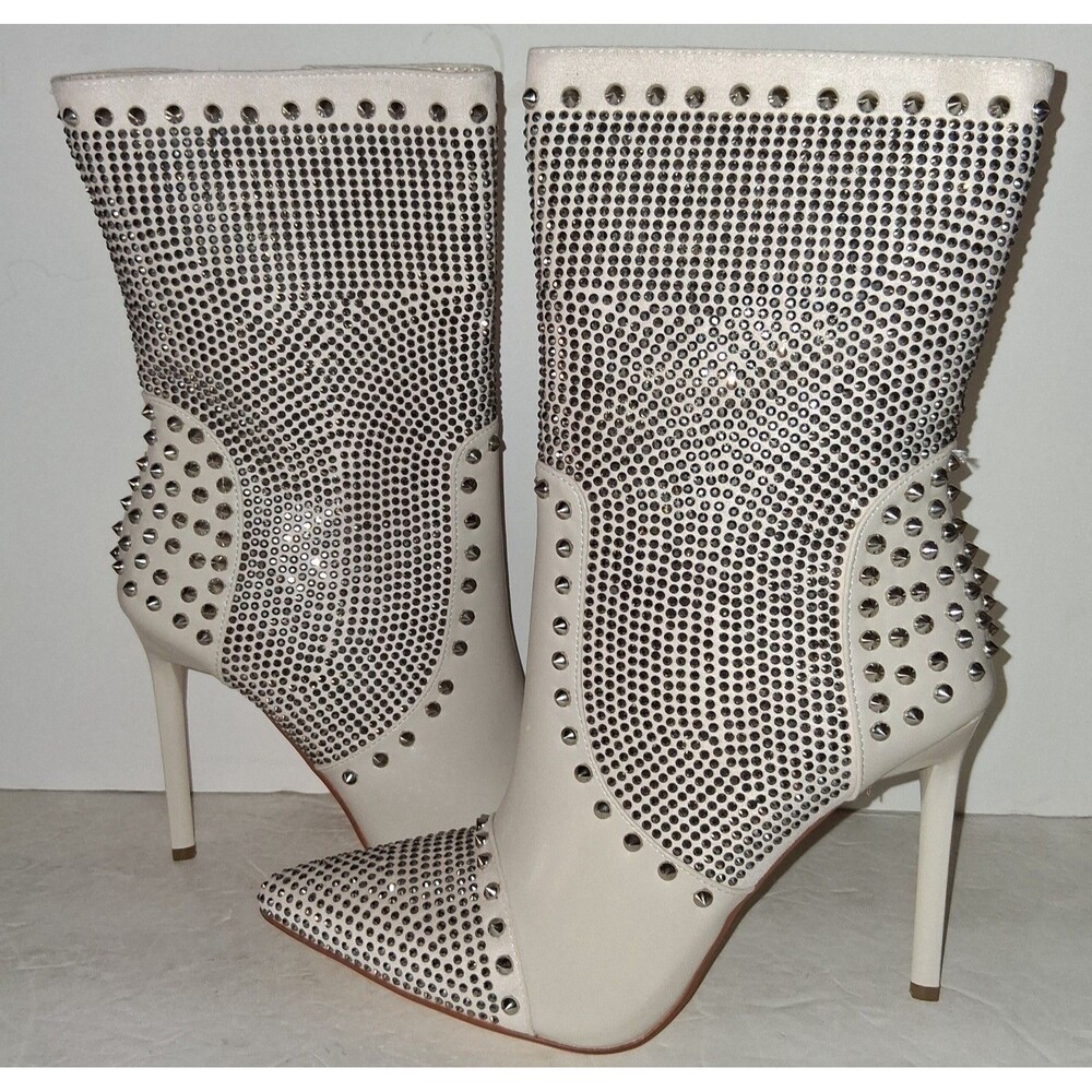 Azalea Wang Rhinestone Boots Women With Box 7.5